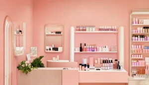 طراحی دکوراسیون مغازه آرایشی بهداشتی: متریال